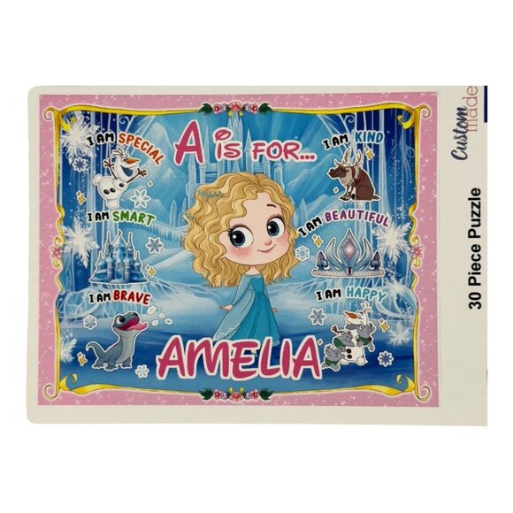 A is for...Amelia Custom 30 Piece Puzzle~I AM...Special Smart Brave Kind...P7 10 - Picture 2 of 3